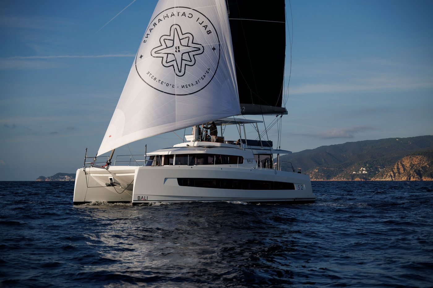 Catamaran under sail in the Ionian