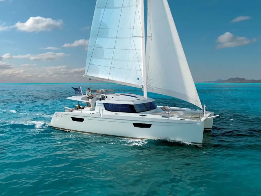 Saba 50 under sail